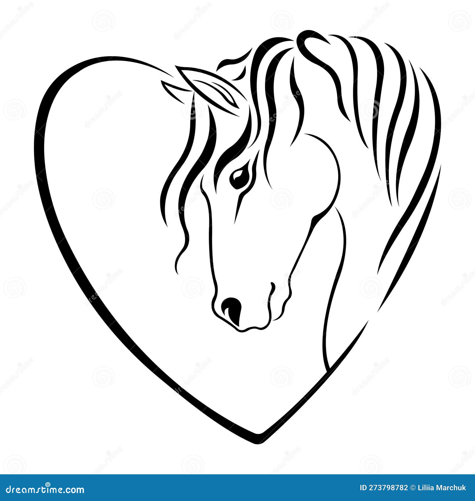 Horse heart  Horse tattoo design Horse tattoo Horse stencil