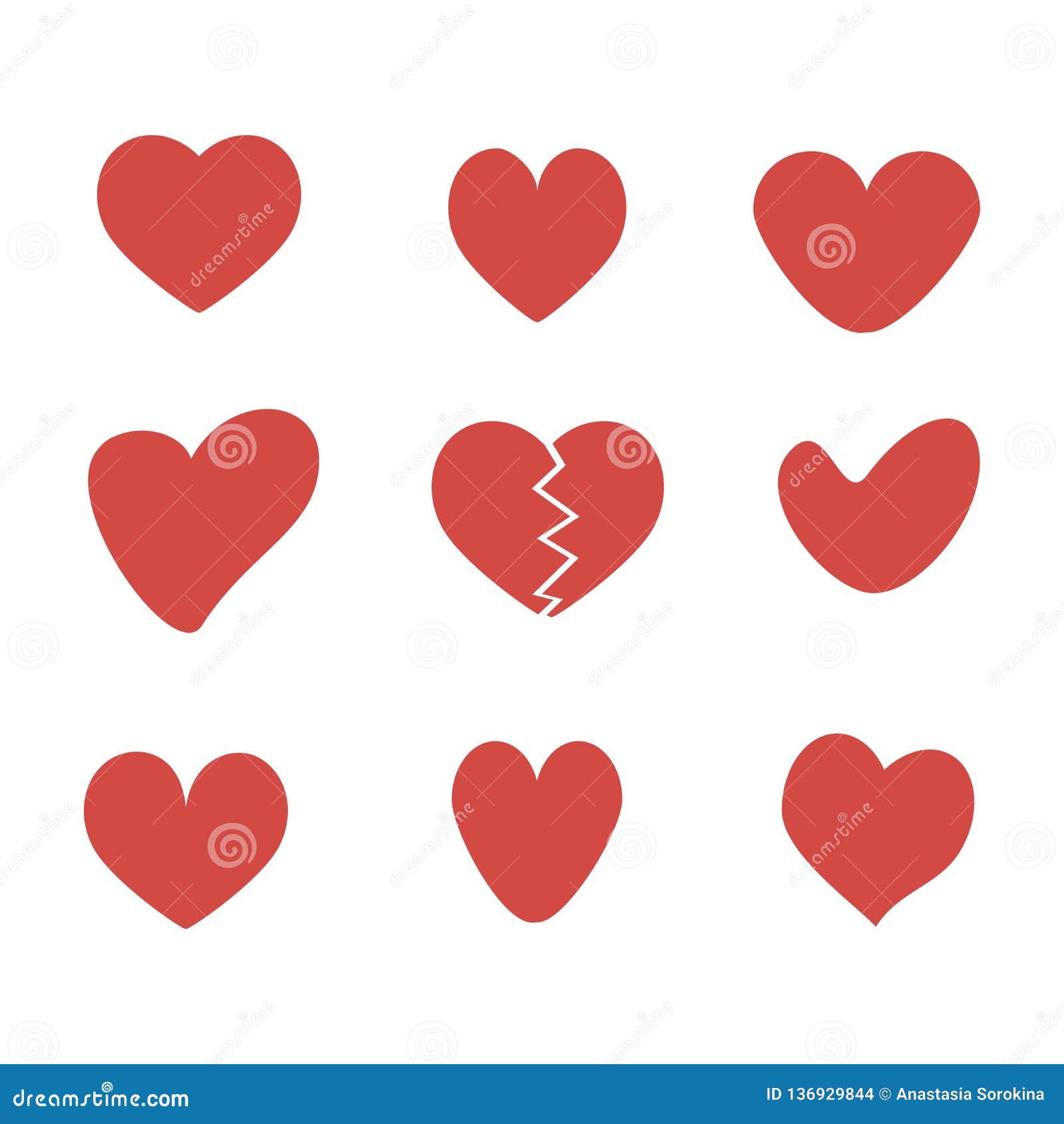 Download Silhouette Heart. Love Icons. Stock Vector - Illustration ...