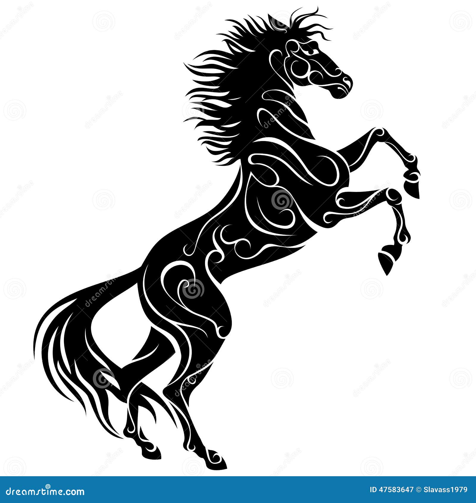 Download Silhouette of horse stock vector. Illustration of standing ...