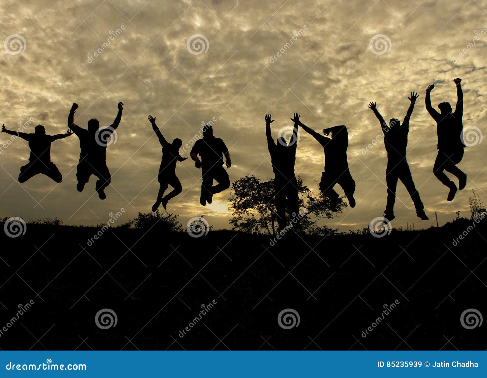silhouette - jumping with joy