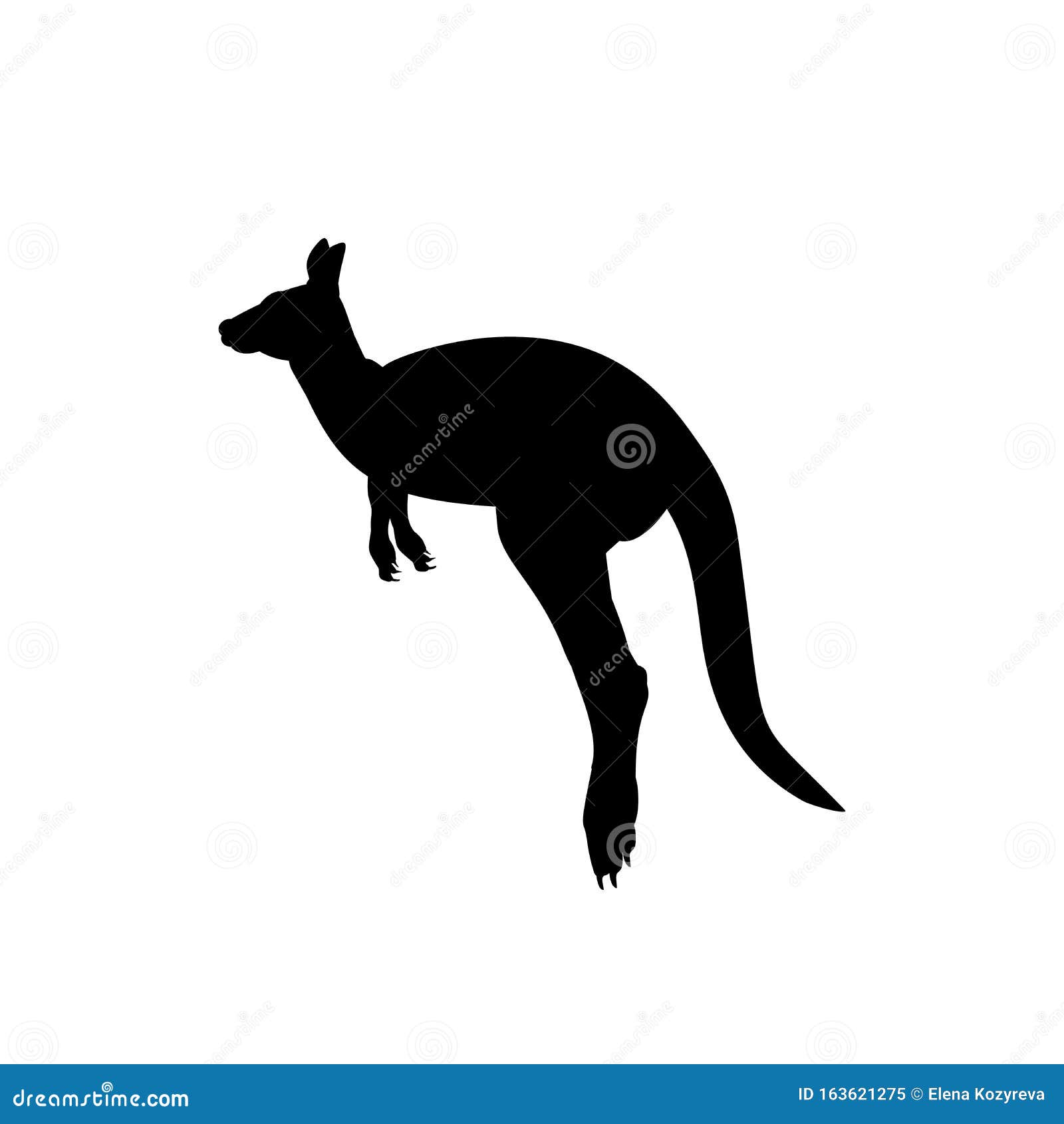 Download Silhouette Of Kangaroo. Animal Australian Wildlife. Stock Vector - Illustration of silhouette ...