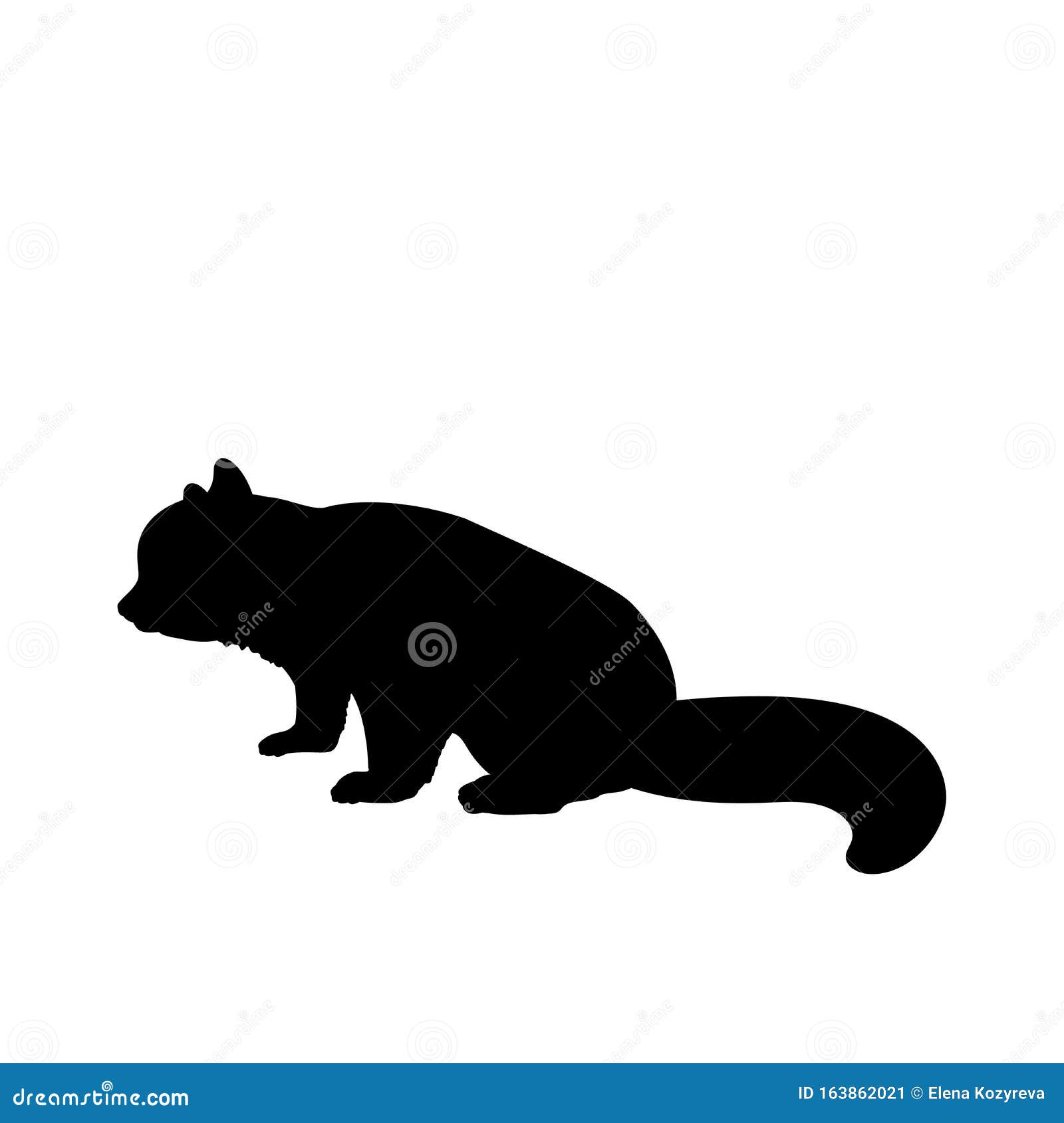 Silhouette Little Red Panda Animal Feline Bear Panda Family Stock Illustration Illustration Of Animal Face