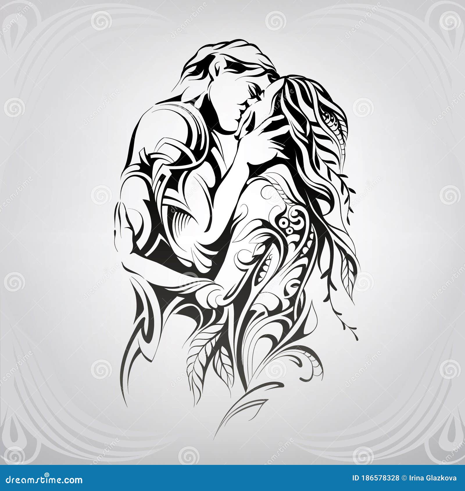 Couple Valentine Line Pencil Drawing Vector Love Woman Man Romantic Stock  Vector by ©2037519.gmail.com 609878998