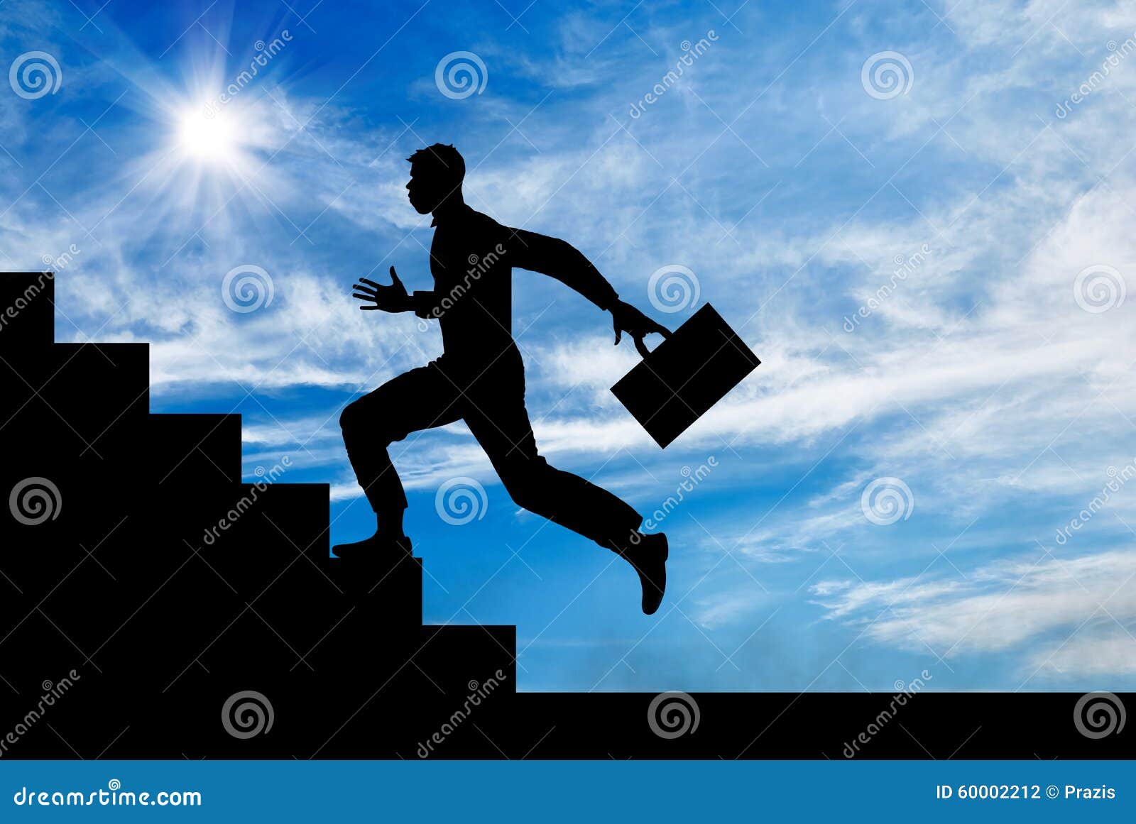 Silhouette Of A Man Running Up The Stairs Stock Photo - Image: 600022121300 x 960