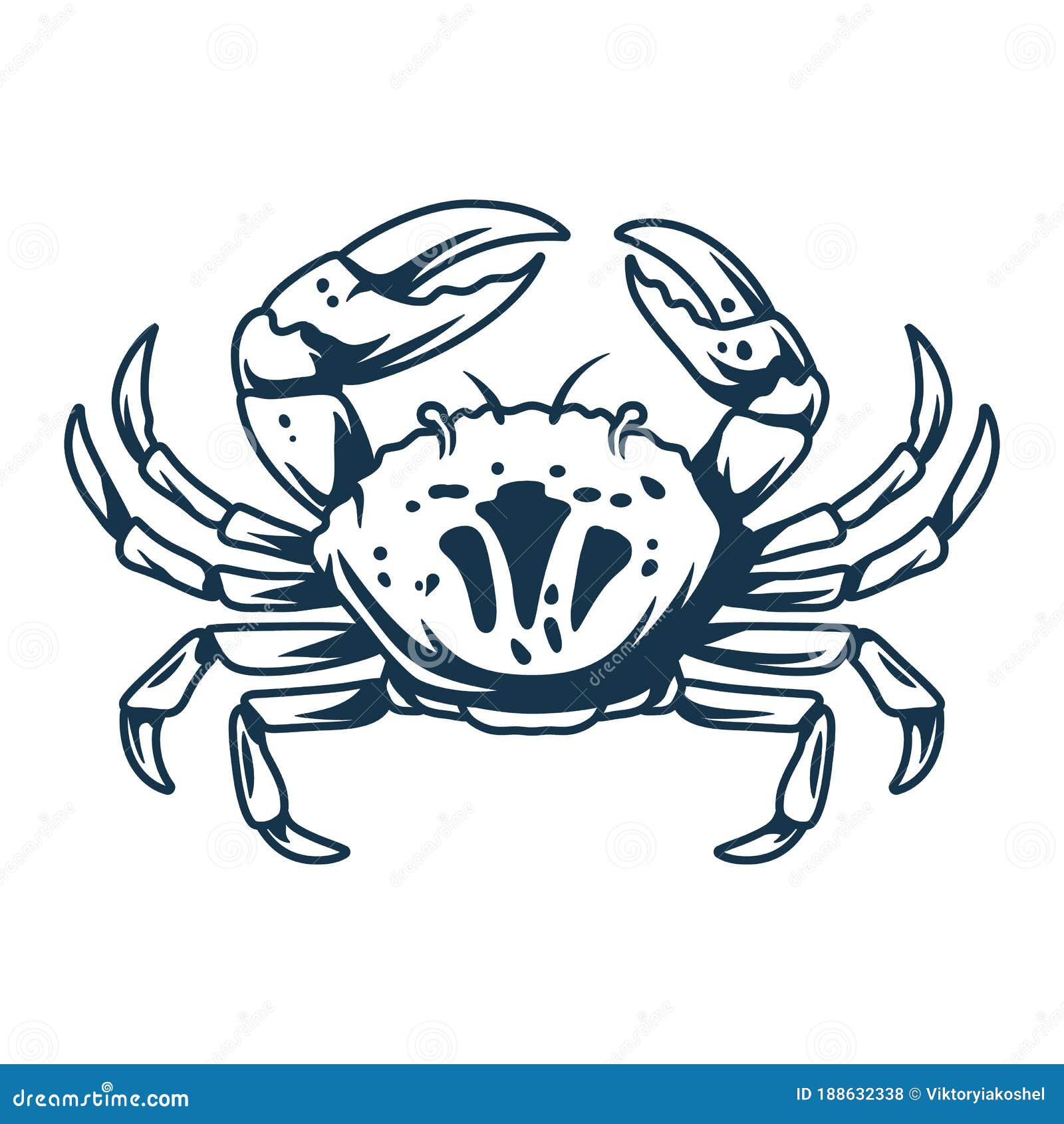 crab underwater drawing