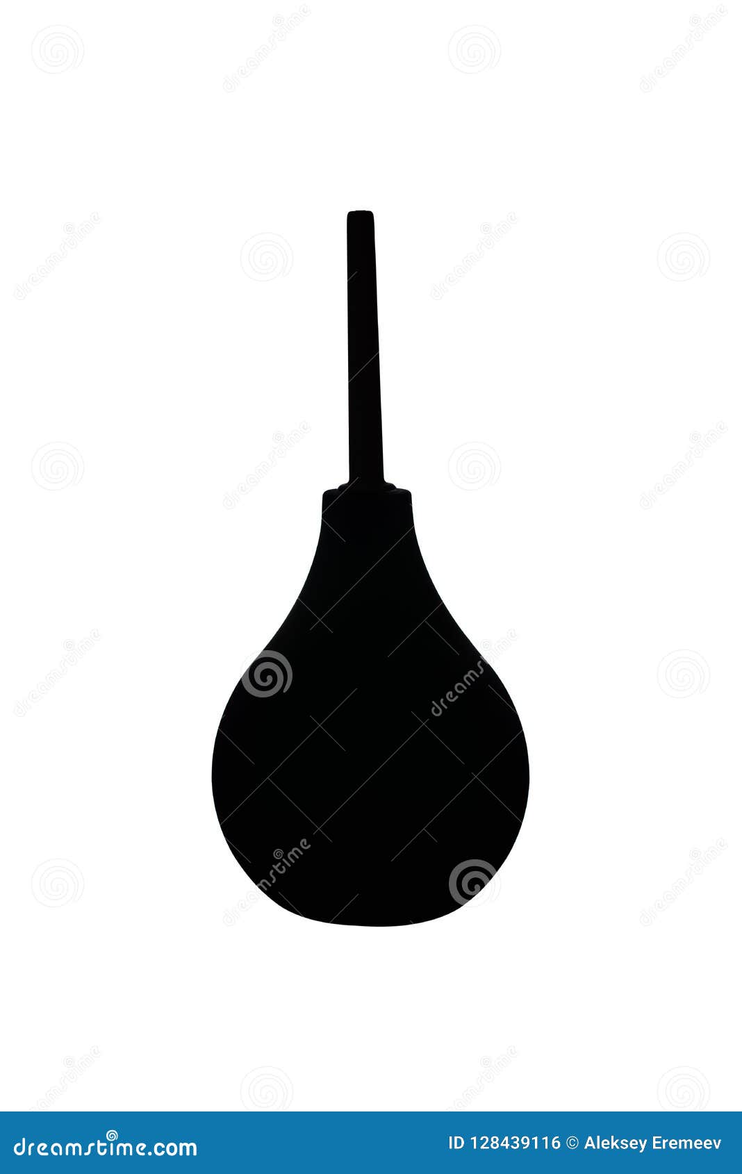 Silhouette Of Medical Pear On White Isolated Background Stock Illustration - Illustration of