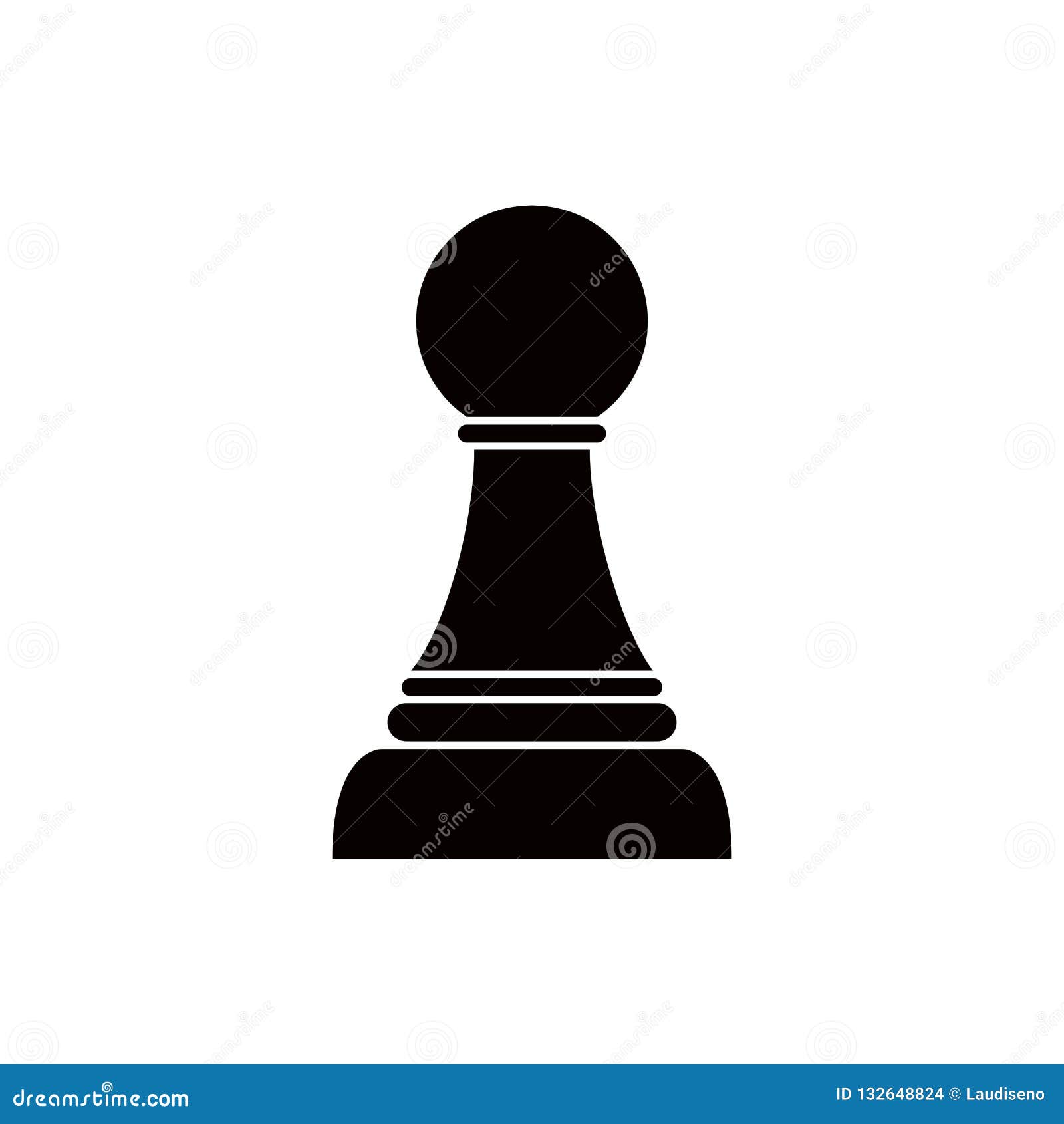 Pawns black and white chess pieces Royalty Free Vector Image