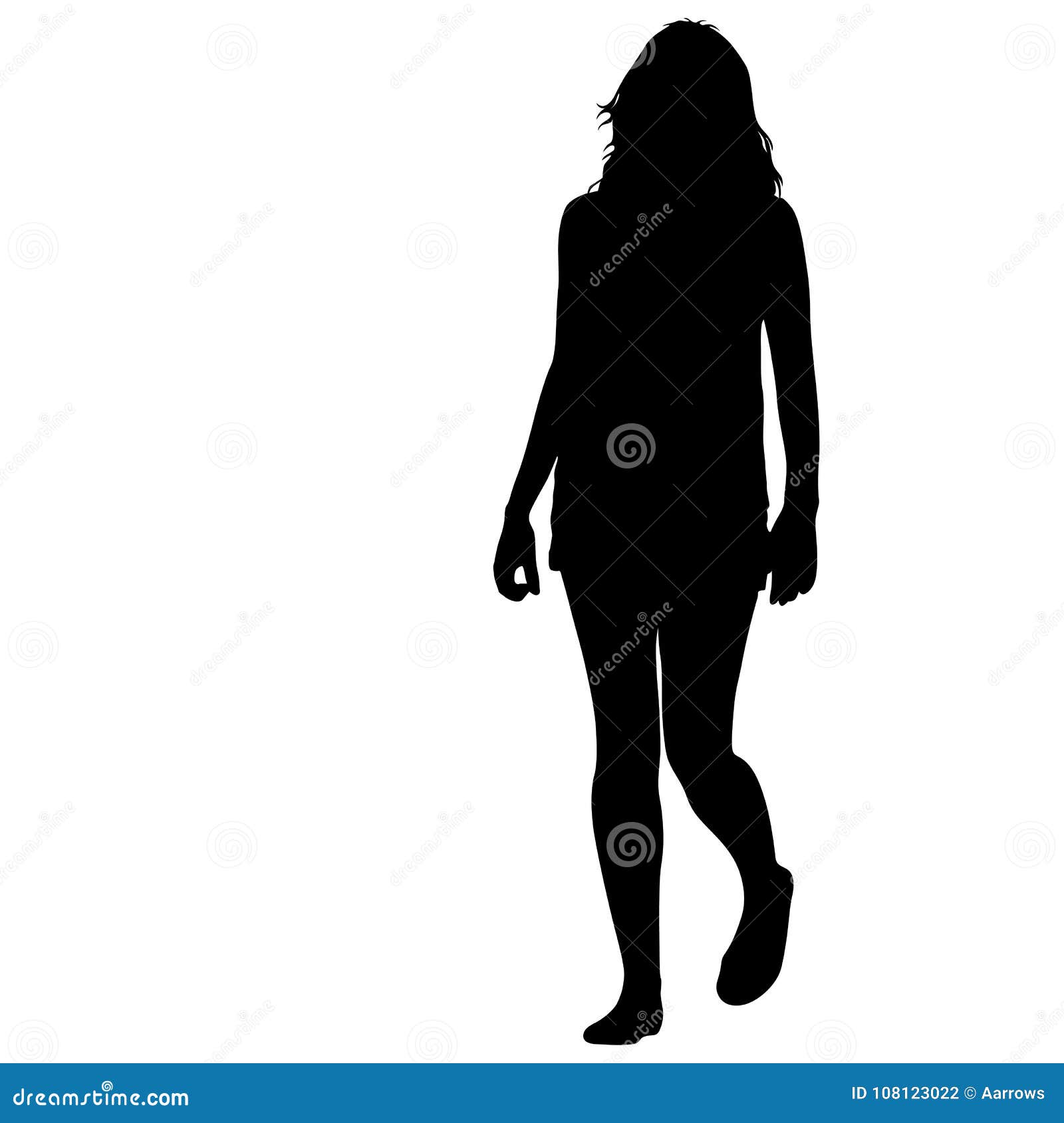 Silhouette of People Walking on White Background Stock Vector