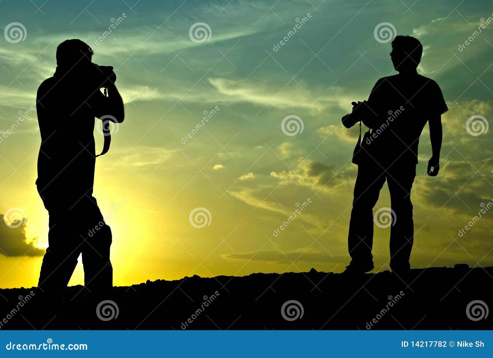 silhouette: the photographer photographed