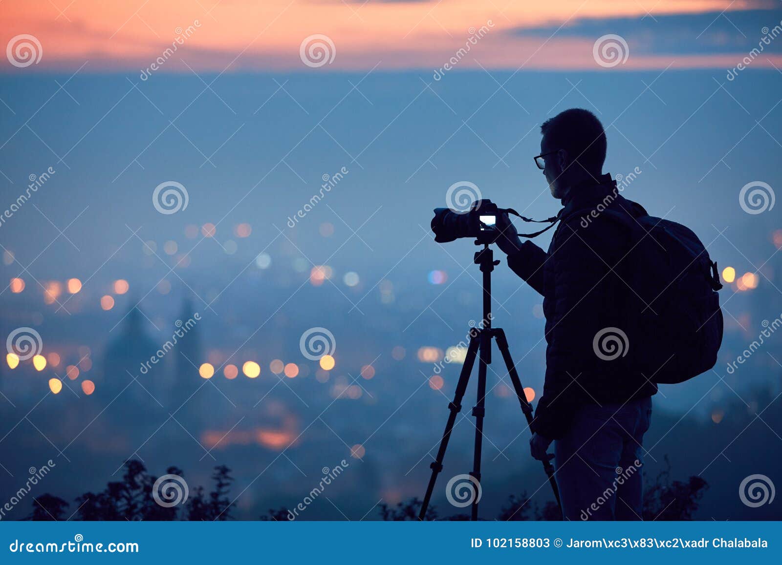 silhouette of the photographer