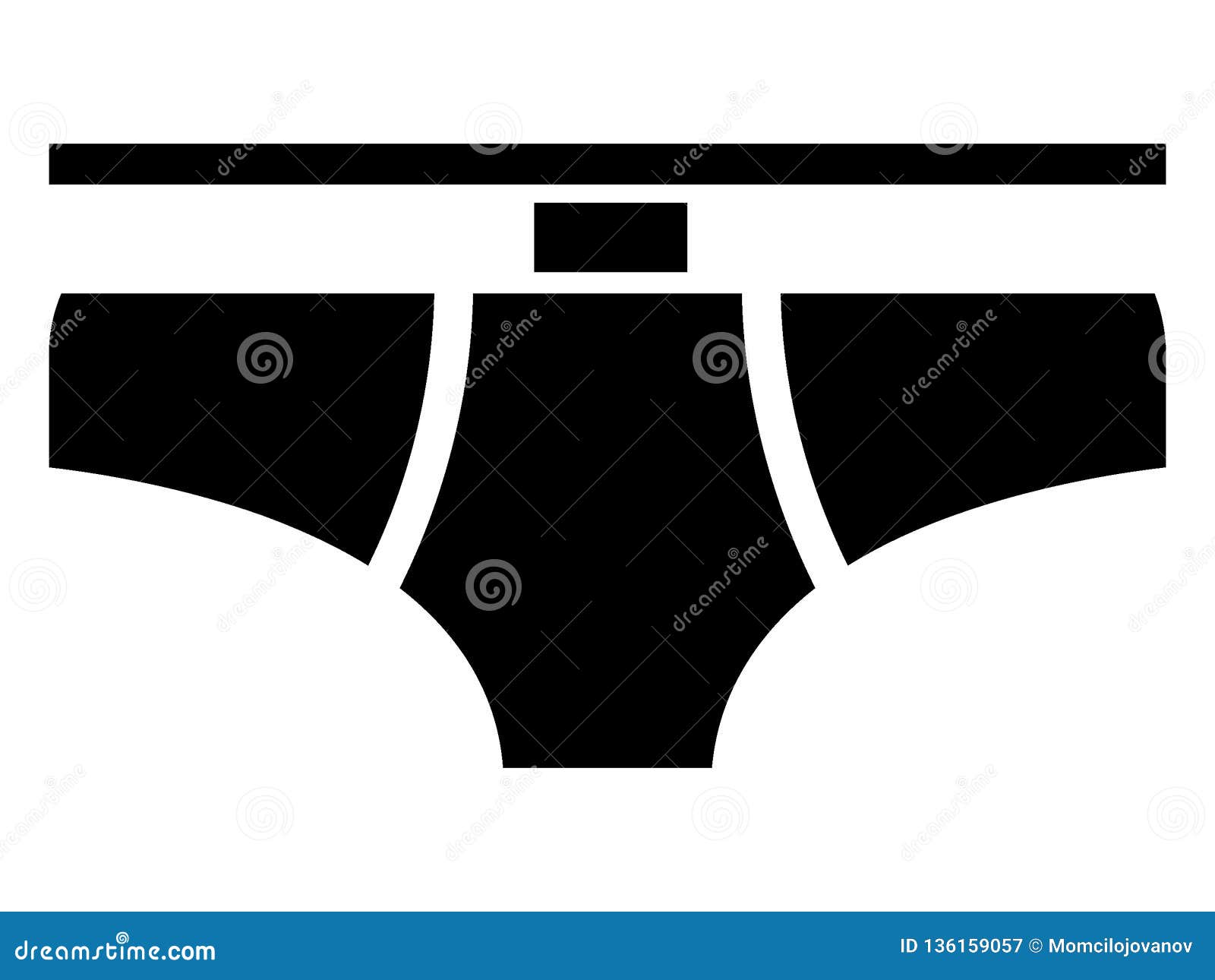 Silhouette Picture of a Men Underwear Icon Stock Vector - Illustration of  forbidden, firearm: 136159057