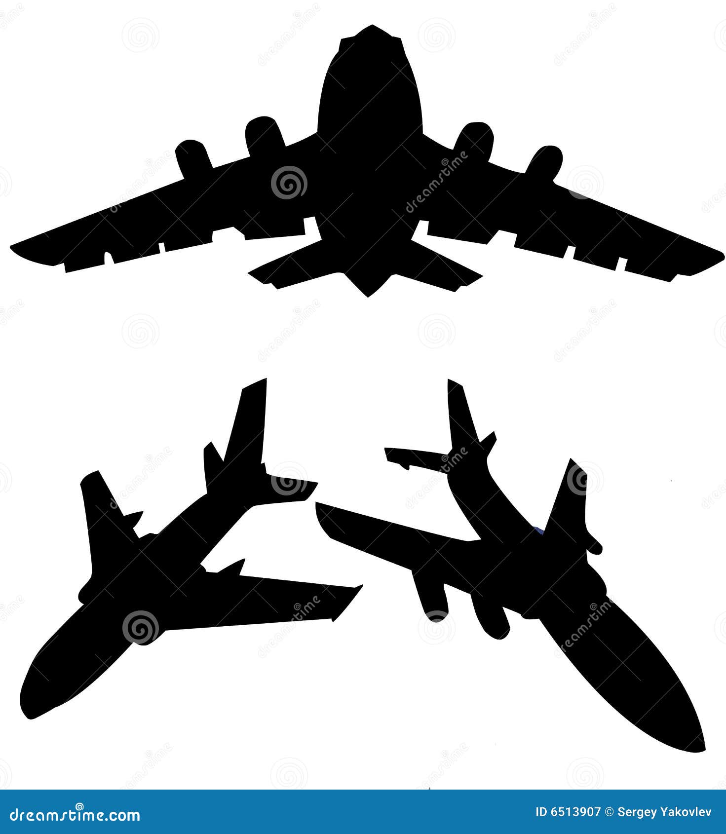 Man Silhouette Plane As Line Drawing On White Royalty-Free Stock Image ...