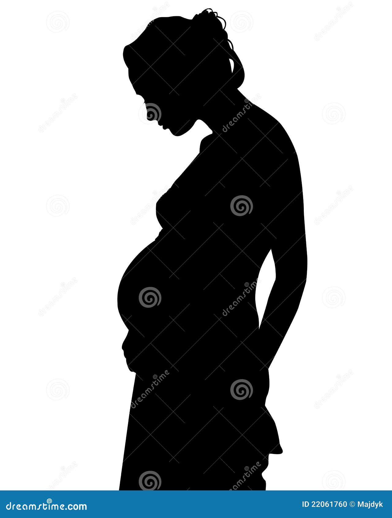 Download Silhouette Of Pregnant Woman Stock Vector - Illustration ...