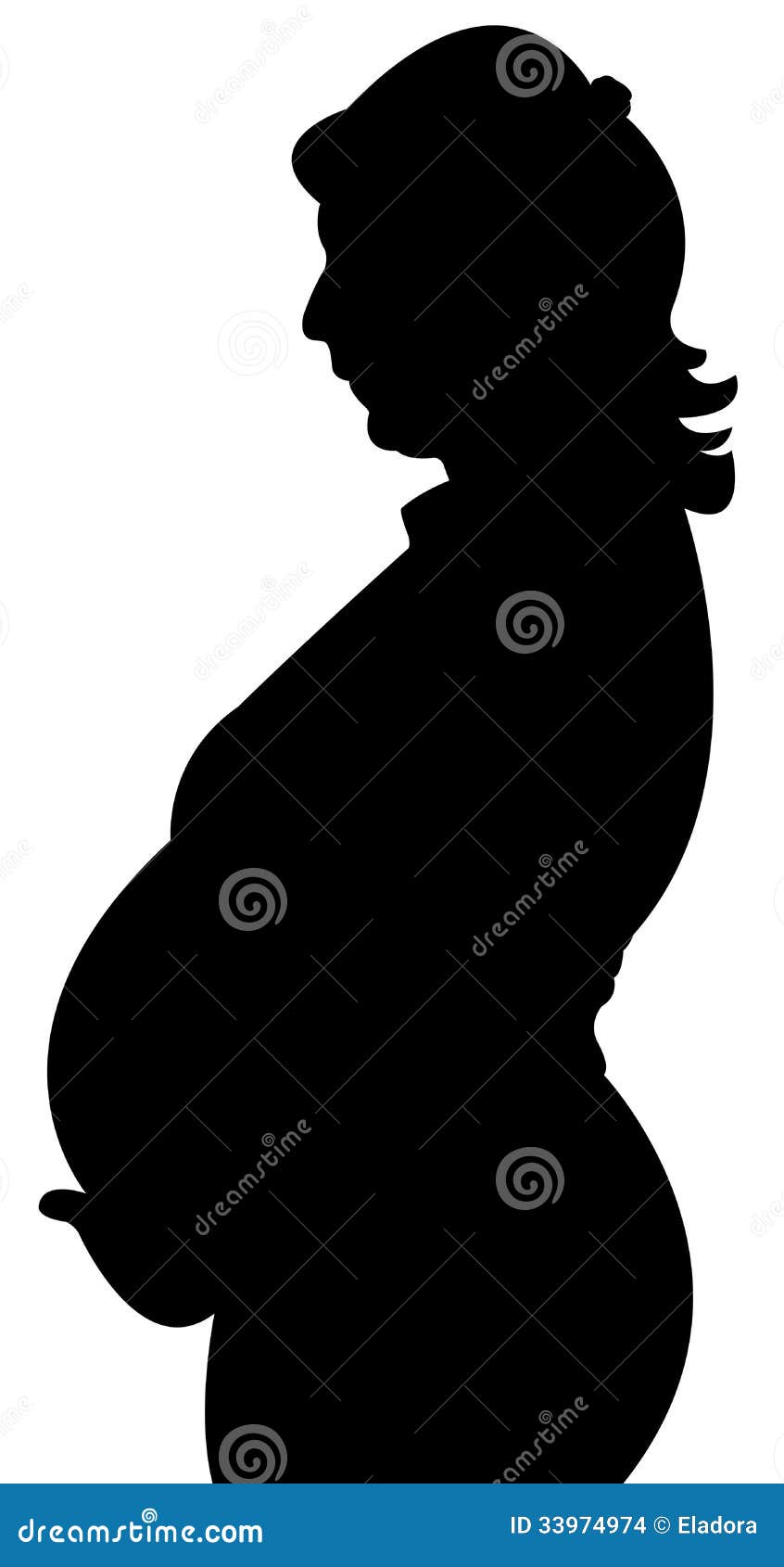 Download Silhouette Of The Pregnant Woman Stock Vector ...