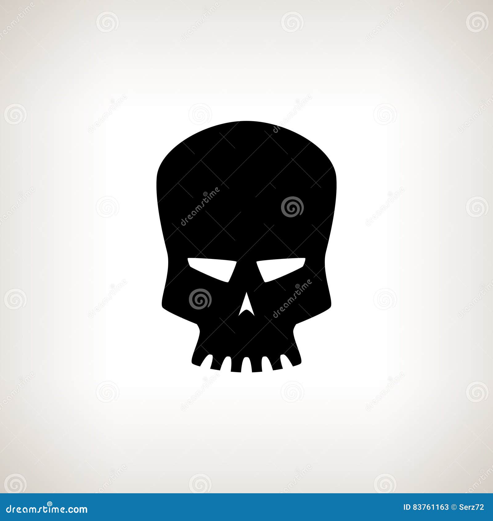 Download Silhouette Robot Skull On A Light Background Stock Vector ...