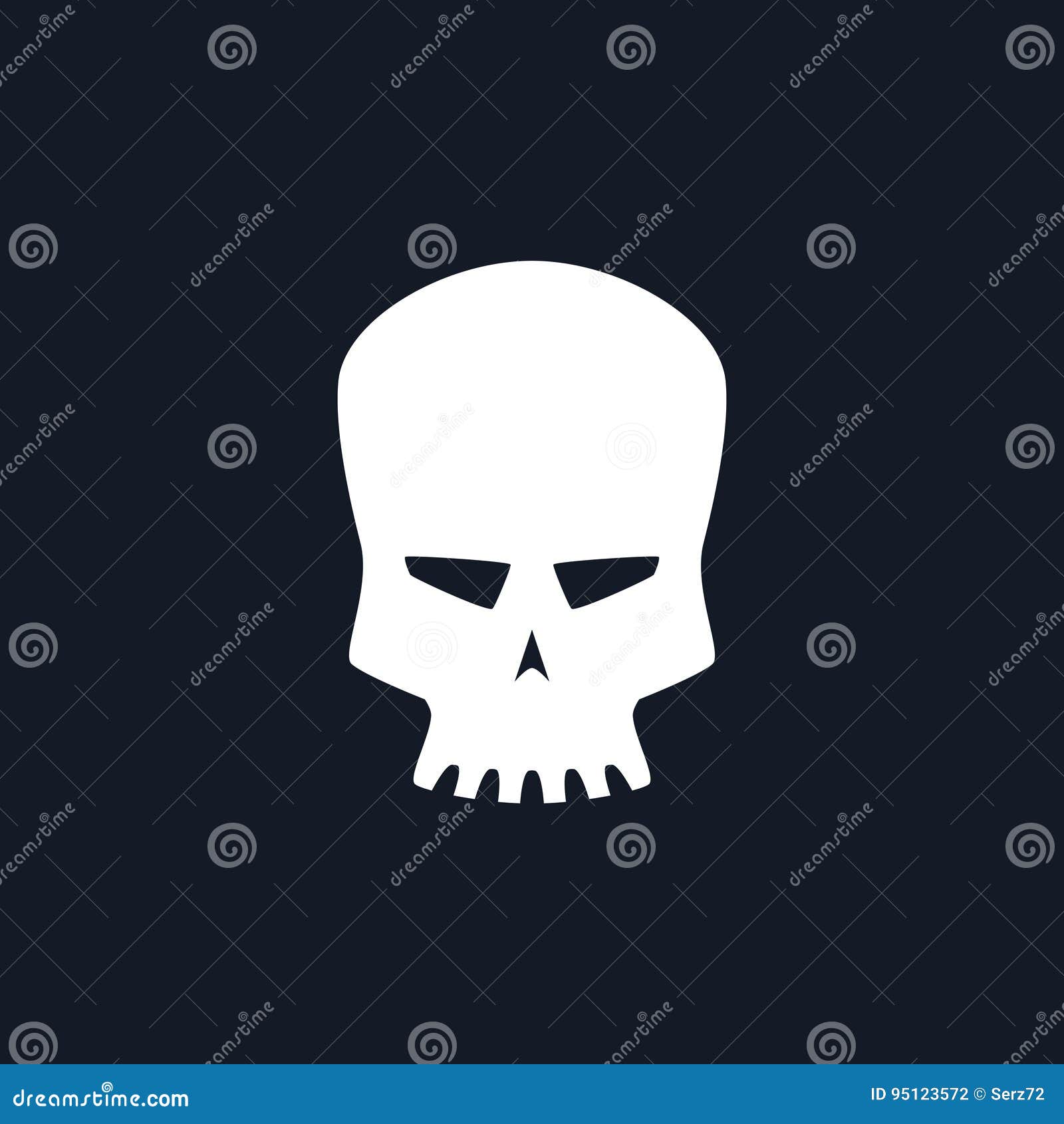 Download Silhouette Robot Skull stock vector. Illustration of black ...