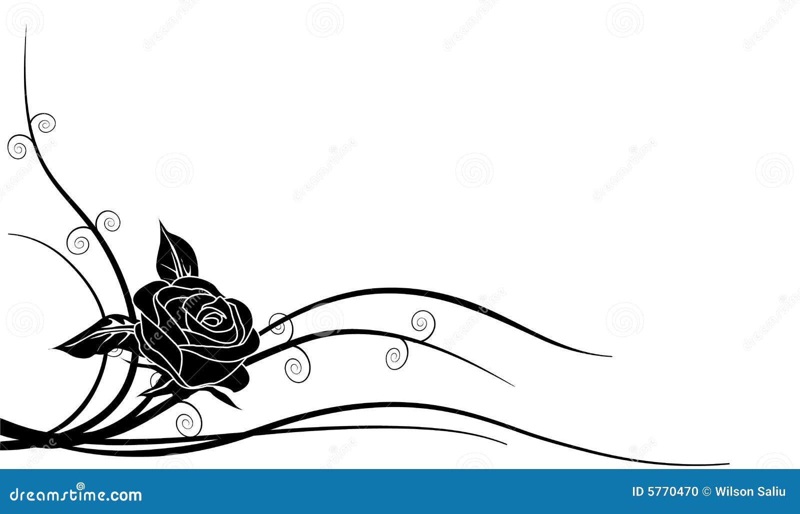 Silhouette Rose 1d Stock Illustration Illustration Of Present