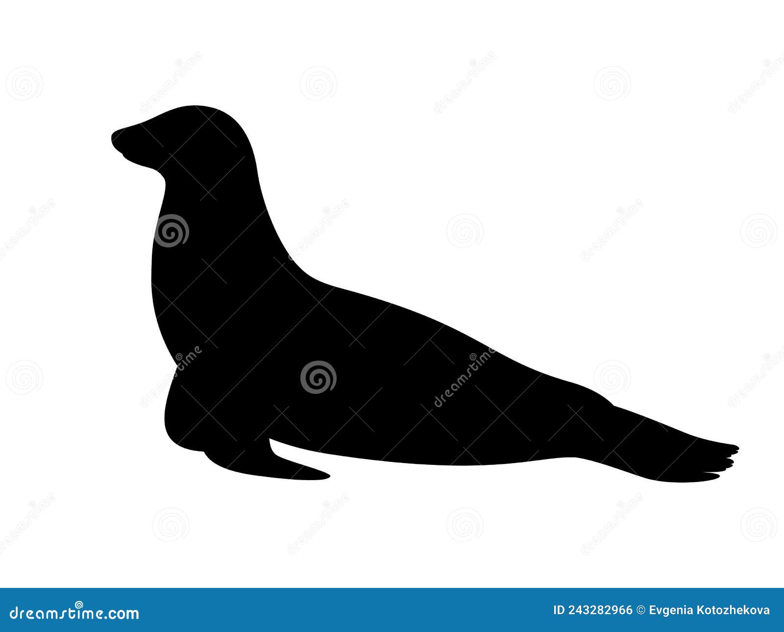 silhouette of a sea lion