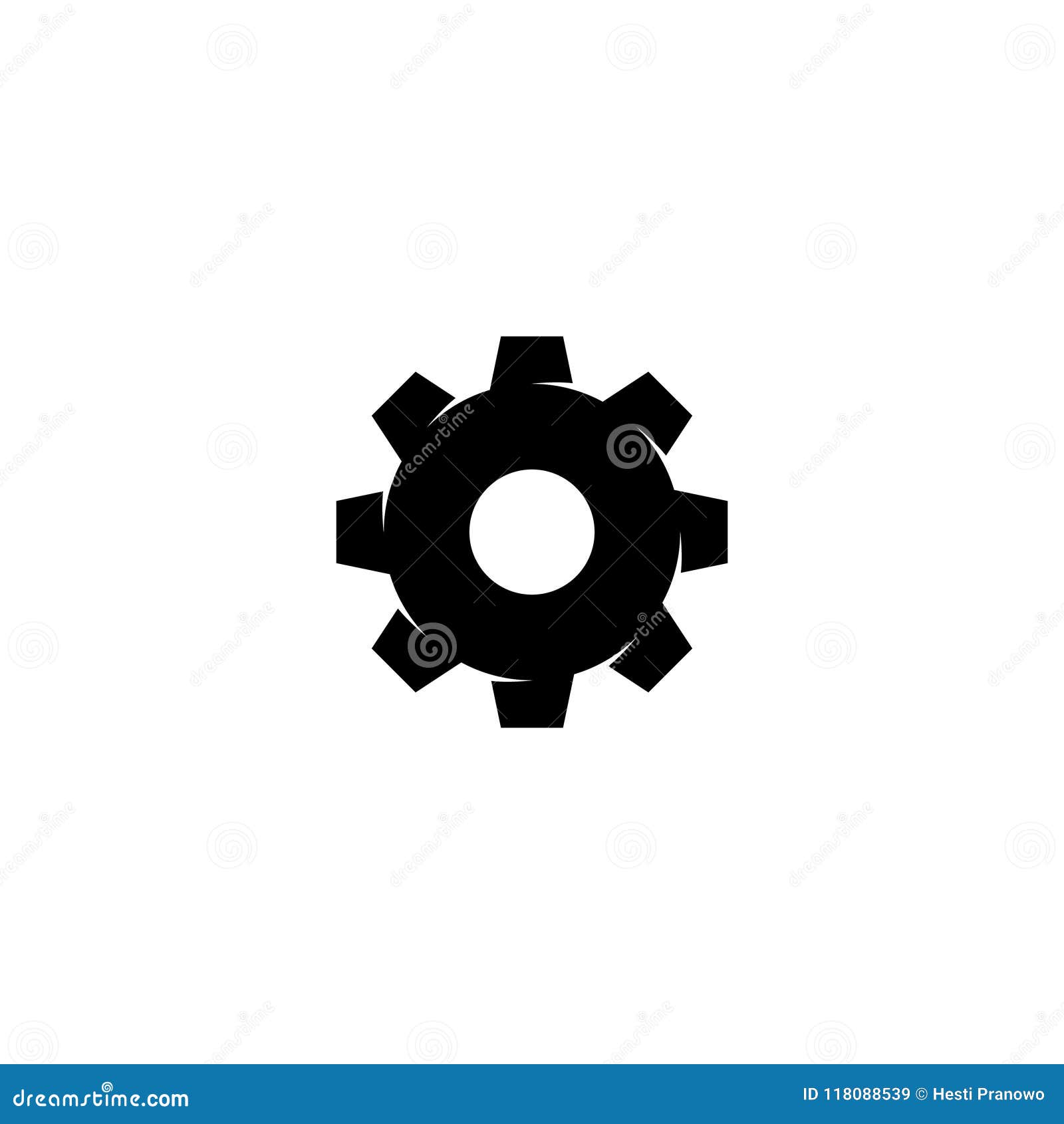 silhouette setting gear icon