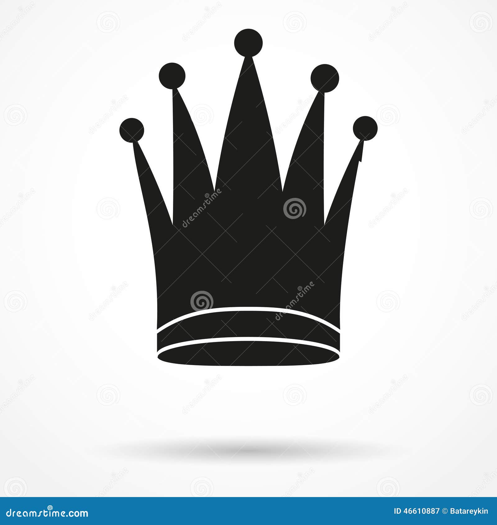 Download Silhouette Simple Symbol Of Classic Royal Queen Stock ...