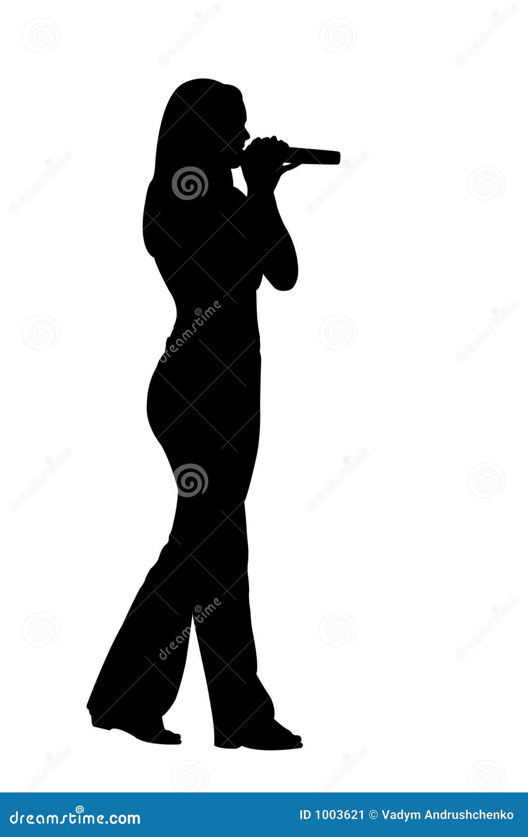 Silhouette singer stock image. Image of women, singer - 1003621