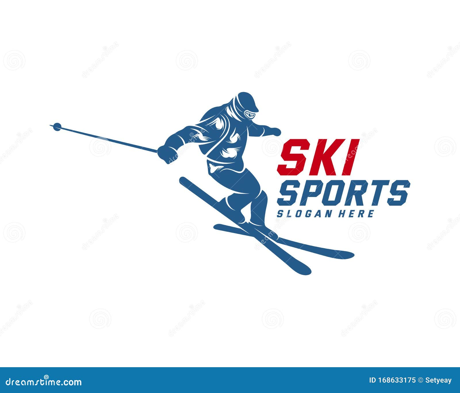 Silhouette Ski Logo Design Vector, Winter Sports, Snowboarder, Skier ...