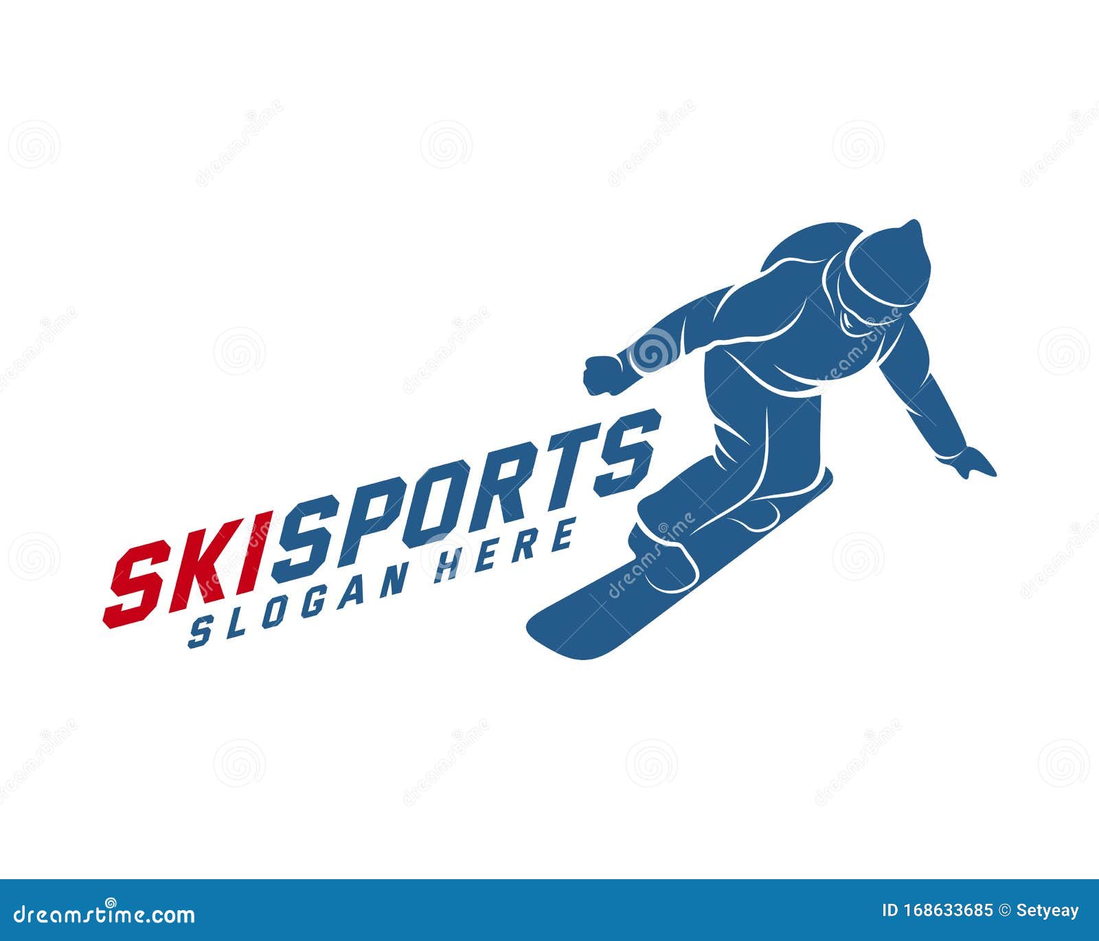 Silhouette Ski Logo Design Vector, Winter Sports, Snowboarder, Skier ...