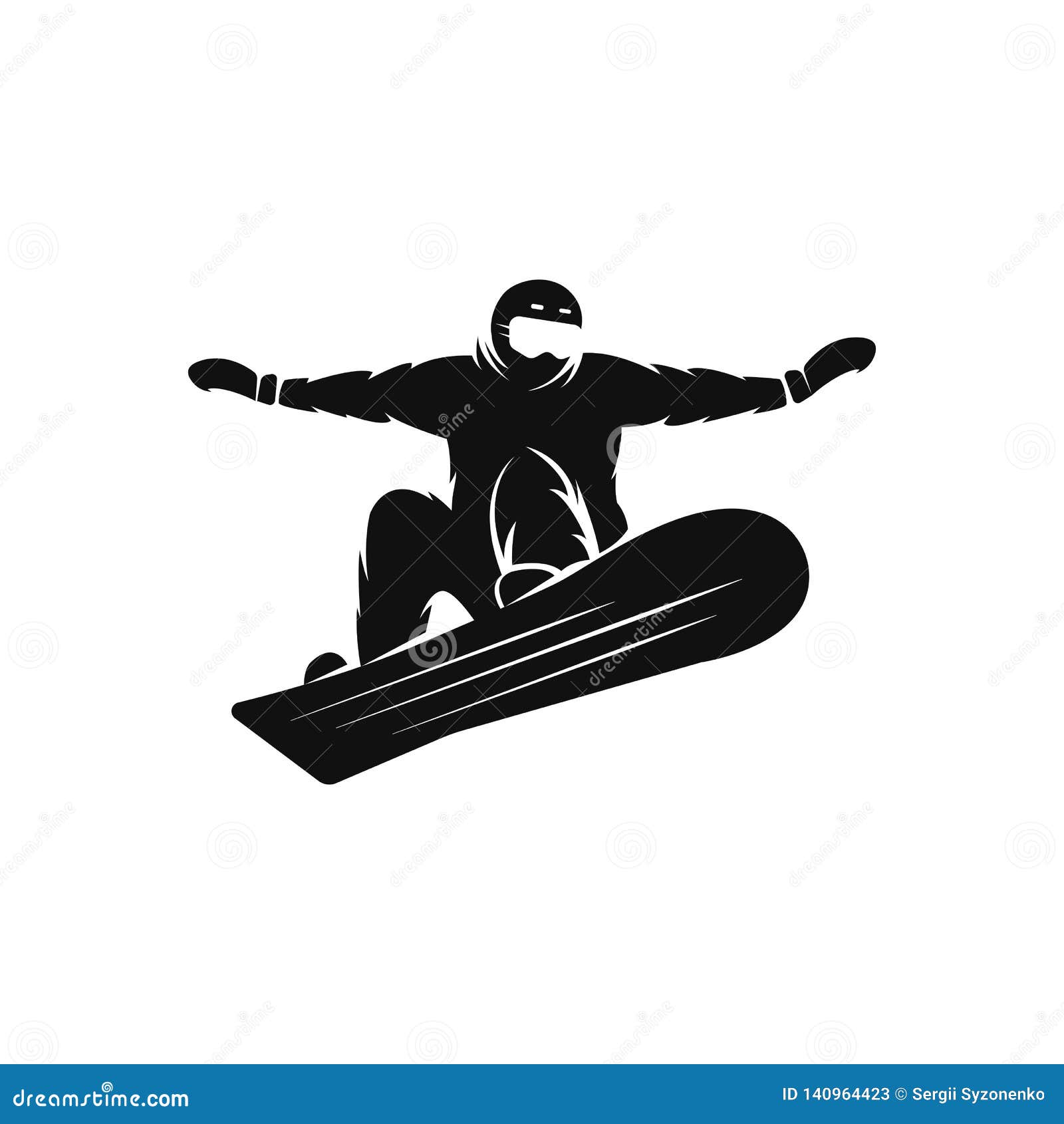 Download Silhouette Of A Snowboarder On The Snowboard Free Rider ...