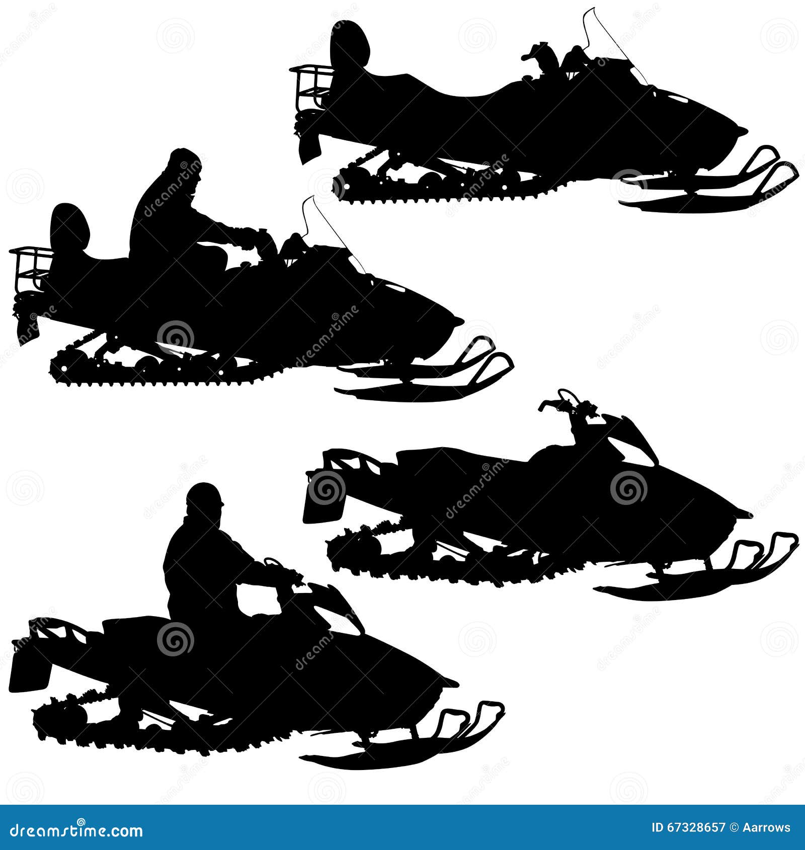 Download Silhouette Snowmobile On White Background. Vector ...