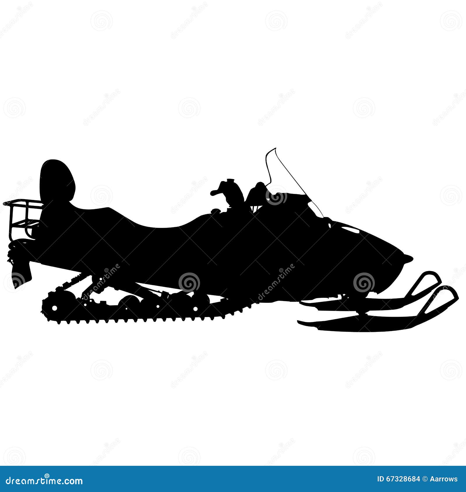 Download Silhouette Snowmobile On White Background. Vector ...