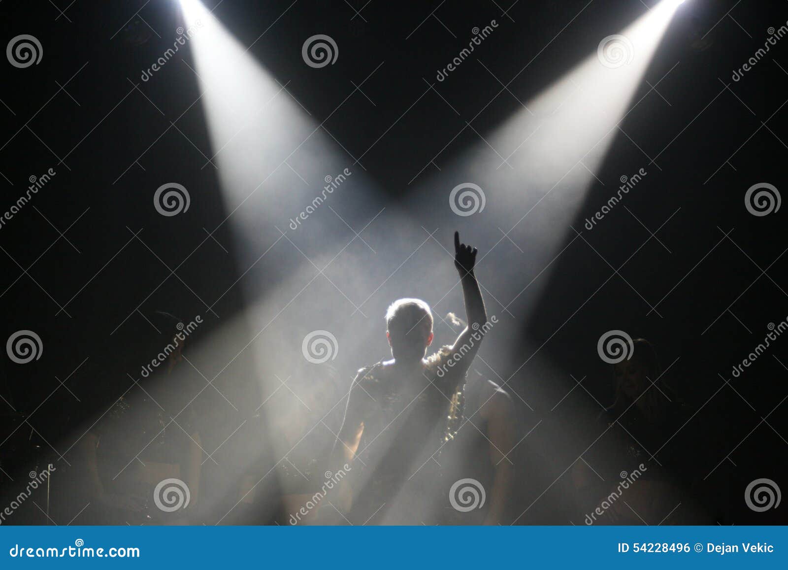 Silhouette at the stage editorial photo. Image of festival 54228496