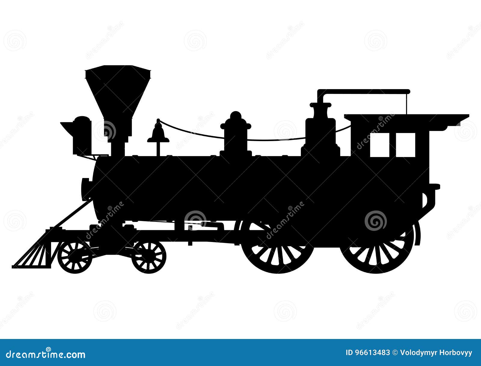 silhouette steam locomotive