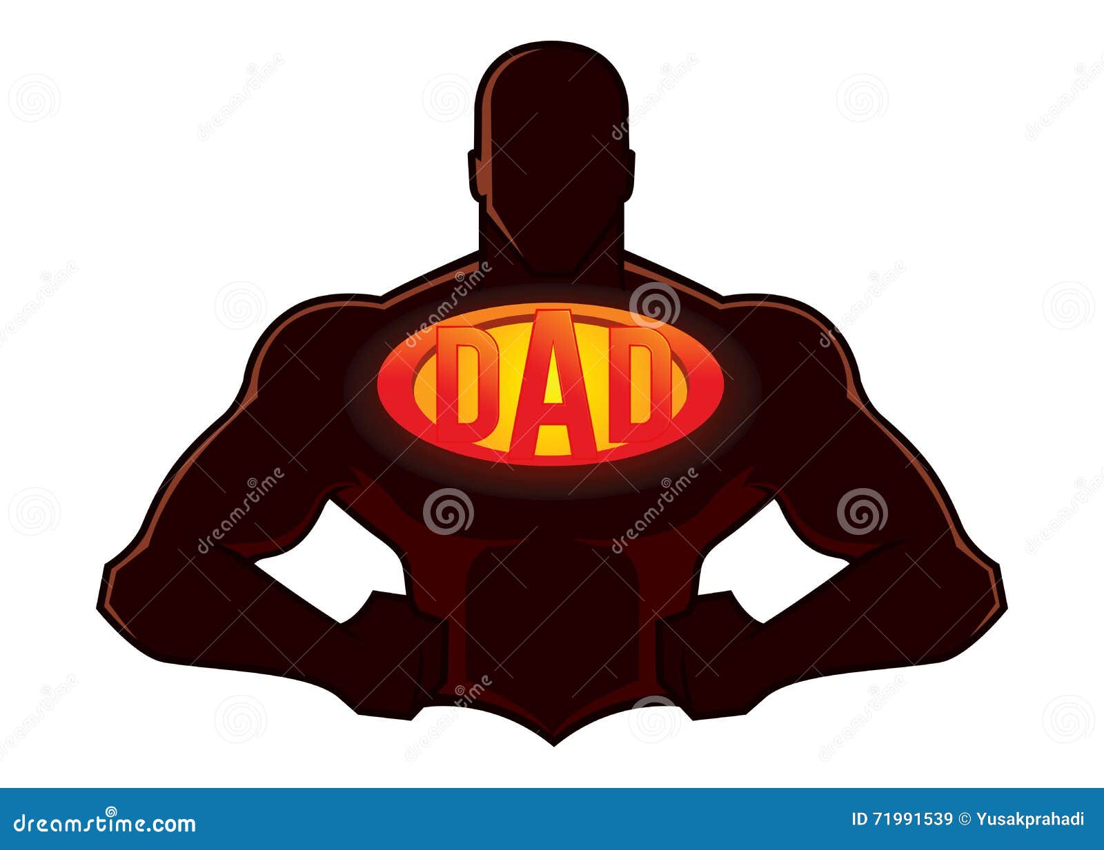 Download Silhouette Strong Muscle Man Father Figure Stock Vector - Illustration of human, isolated: 71991539
