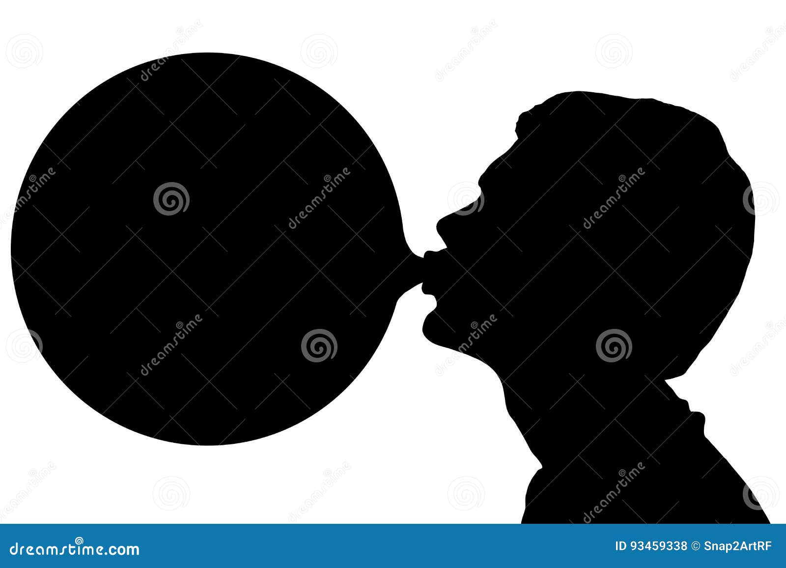 Download Silhouette Of Teenage Boy Blowing Huge Bubble Stock Vector - Illustration of teen, vector: 93459338