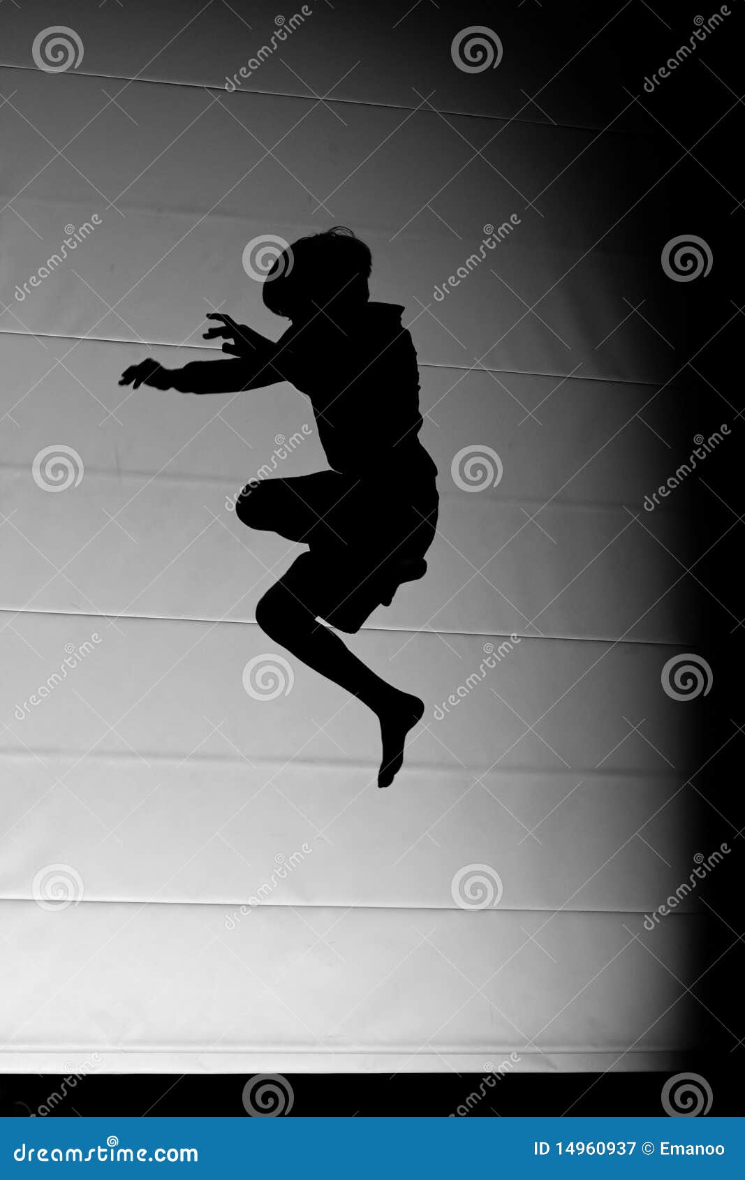 Silhouette Trampoline Jumper Stock Image - Image of gymnastics