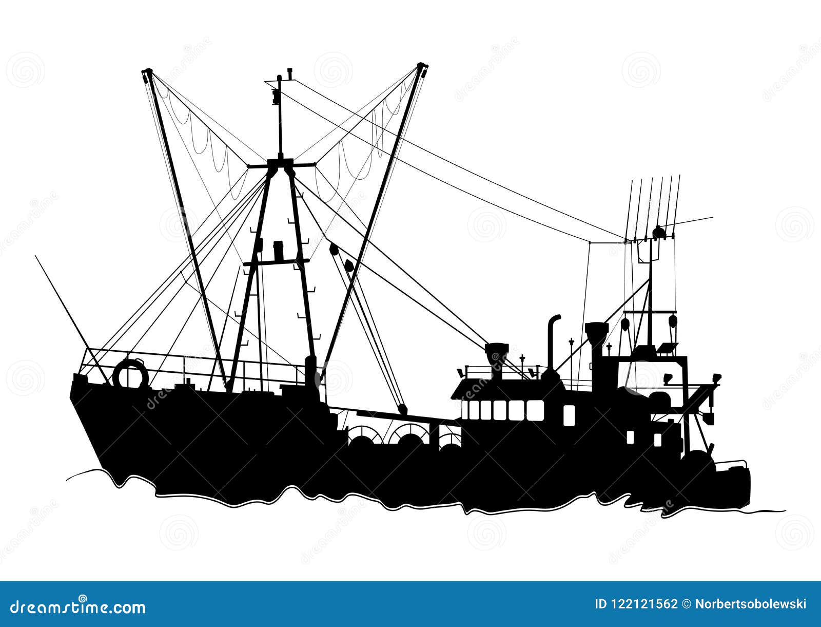 Free Free 344 Silhouette Fishing Boat Svg SVG PNG EPS DXF File