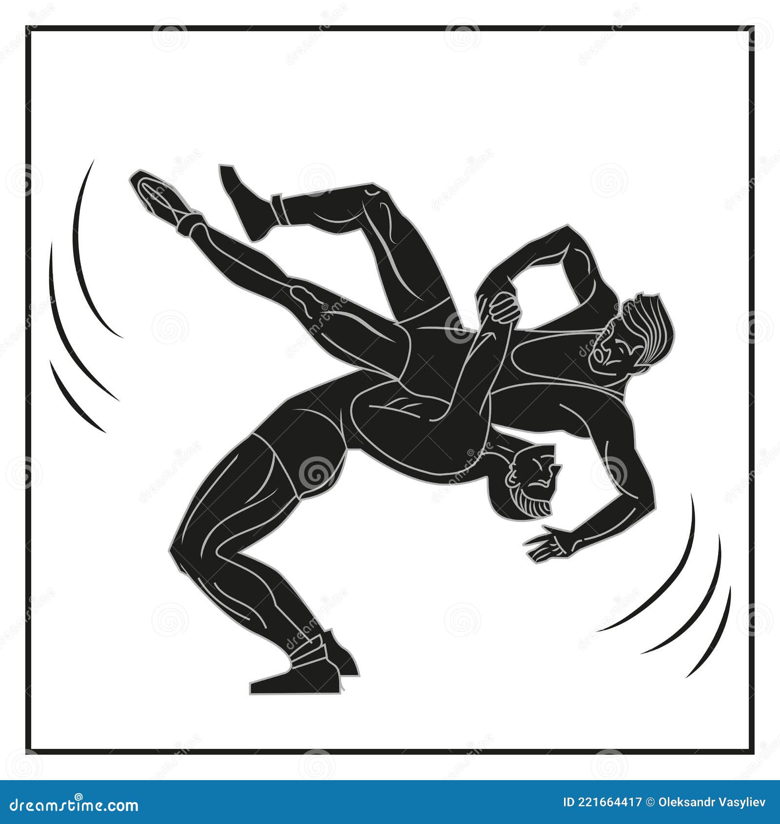 The Silhouette of Two Wrestlers Performing Suplex. Symbol of Wrestling and  Sport Stock Vector - Illustration of opponent, martial: 221664417