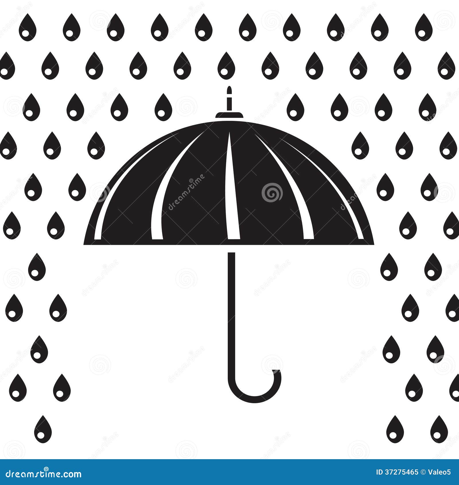 Silhouette of umbrella stock vector. Illustration of black - 37275465