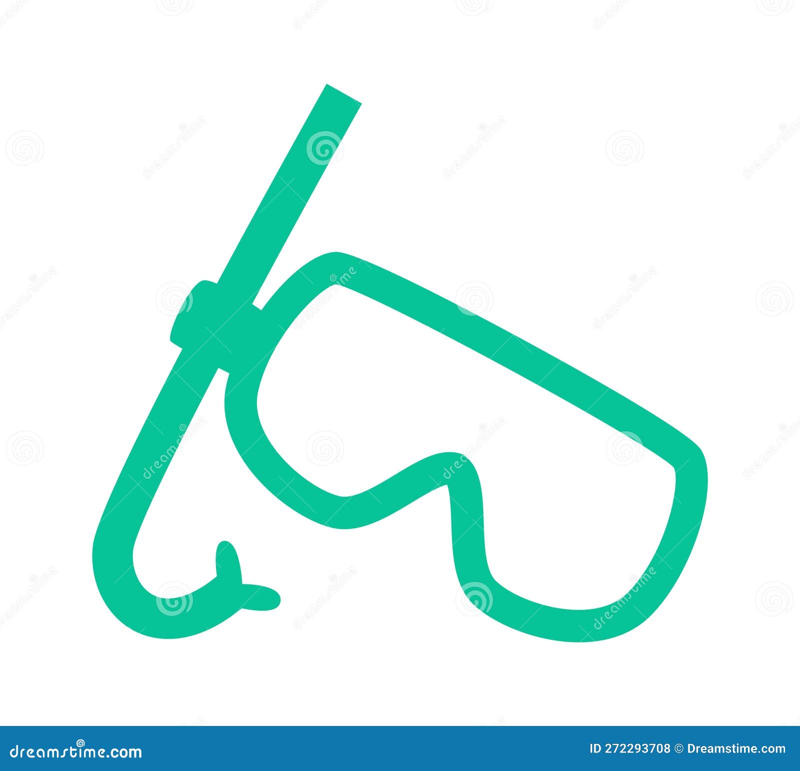 Silhouette of Underwater Goggles Stock Vector Illustration of glasses