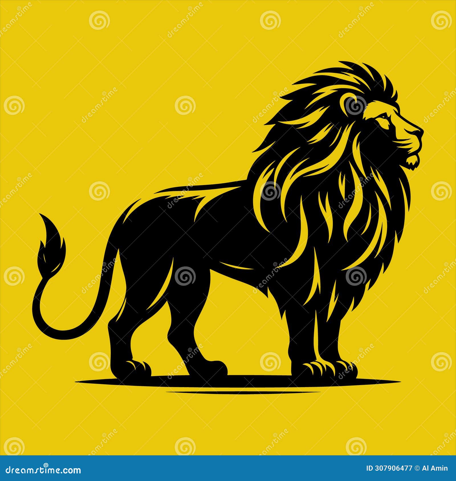 silhouette   of a lion