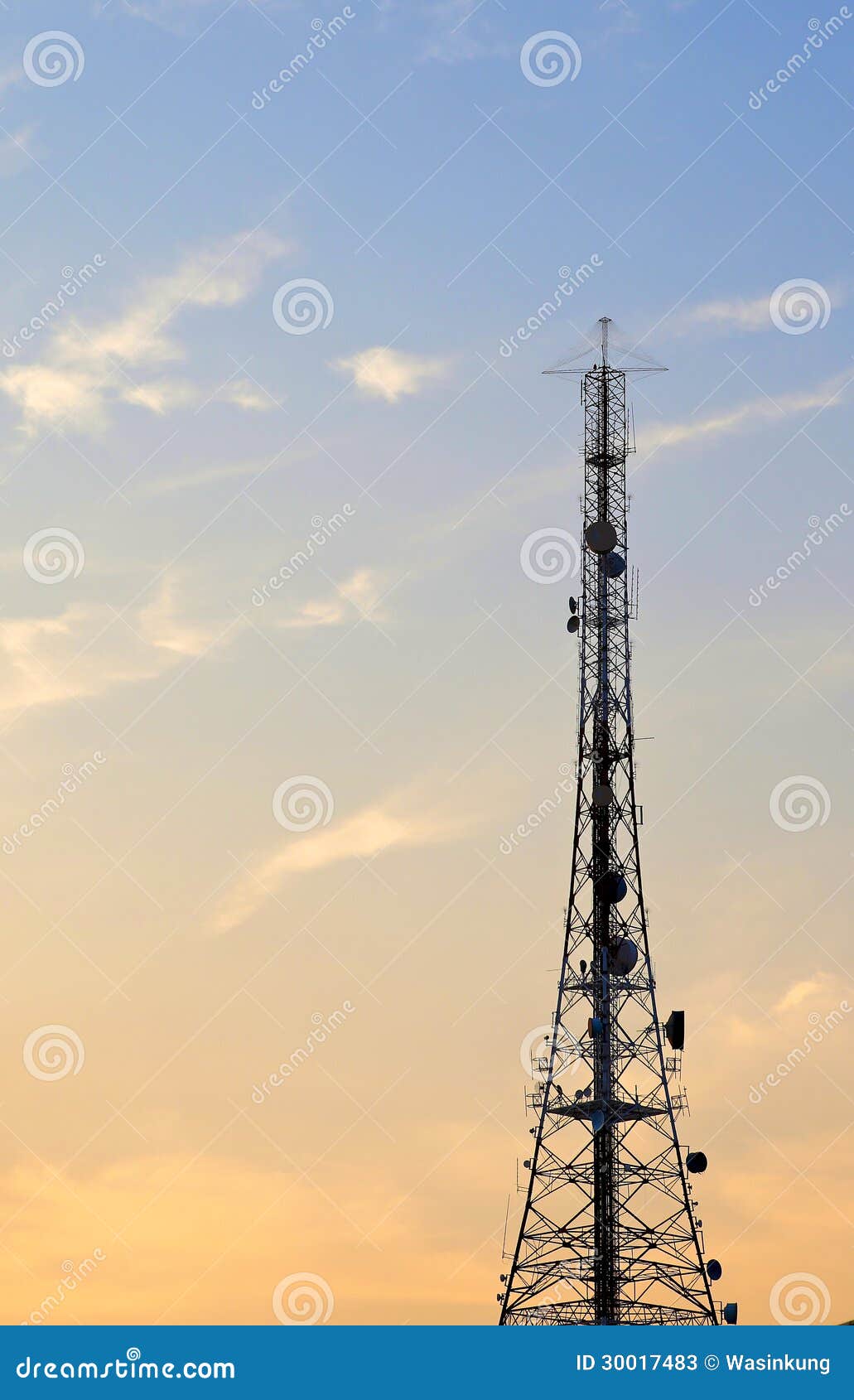 Radio Transmission Antenna With Various Radars And Antennas For