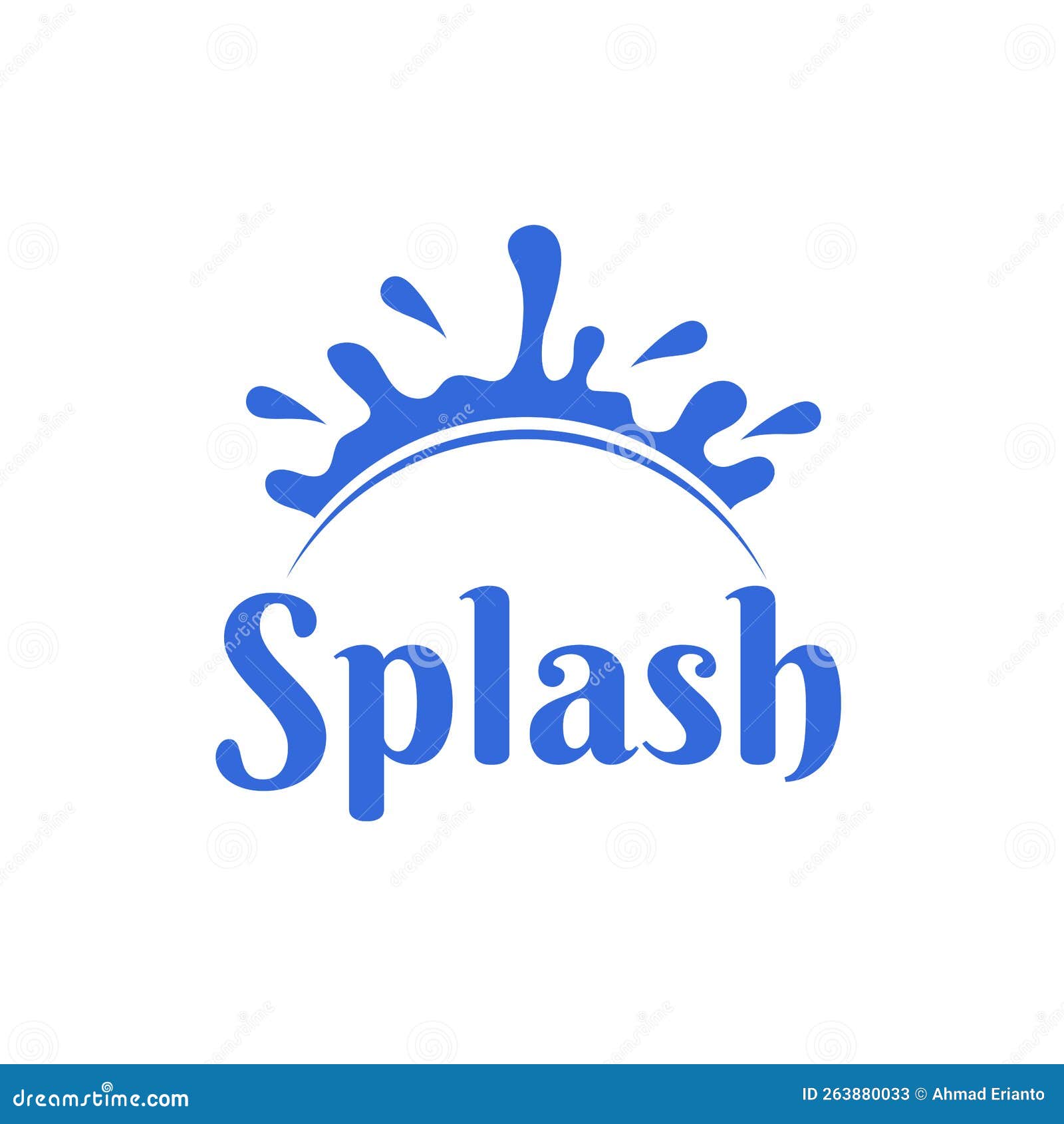 Silhouette Water Splash Design Vector Template. Label Design Elements