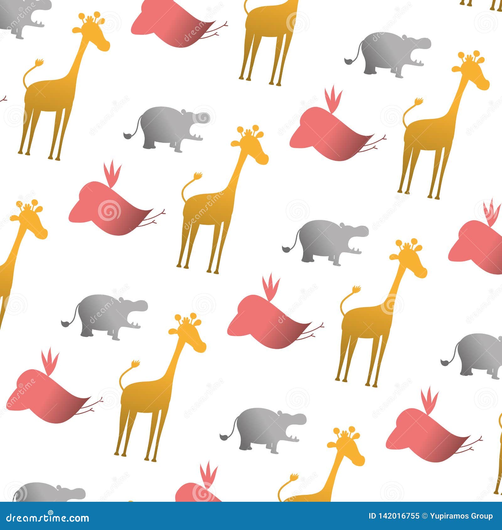 Download Silhouette Wild Animal Safari Background Stock Vector ...