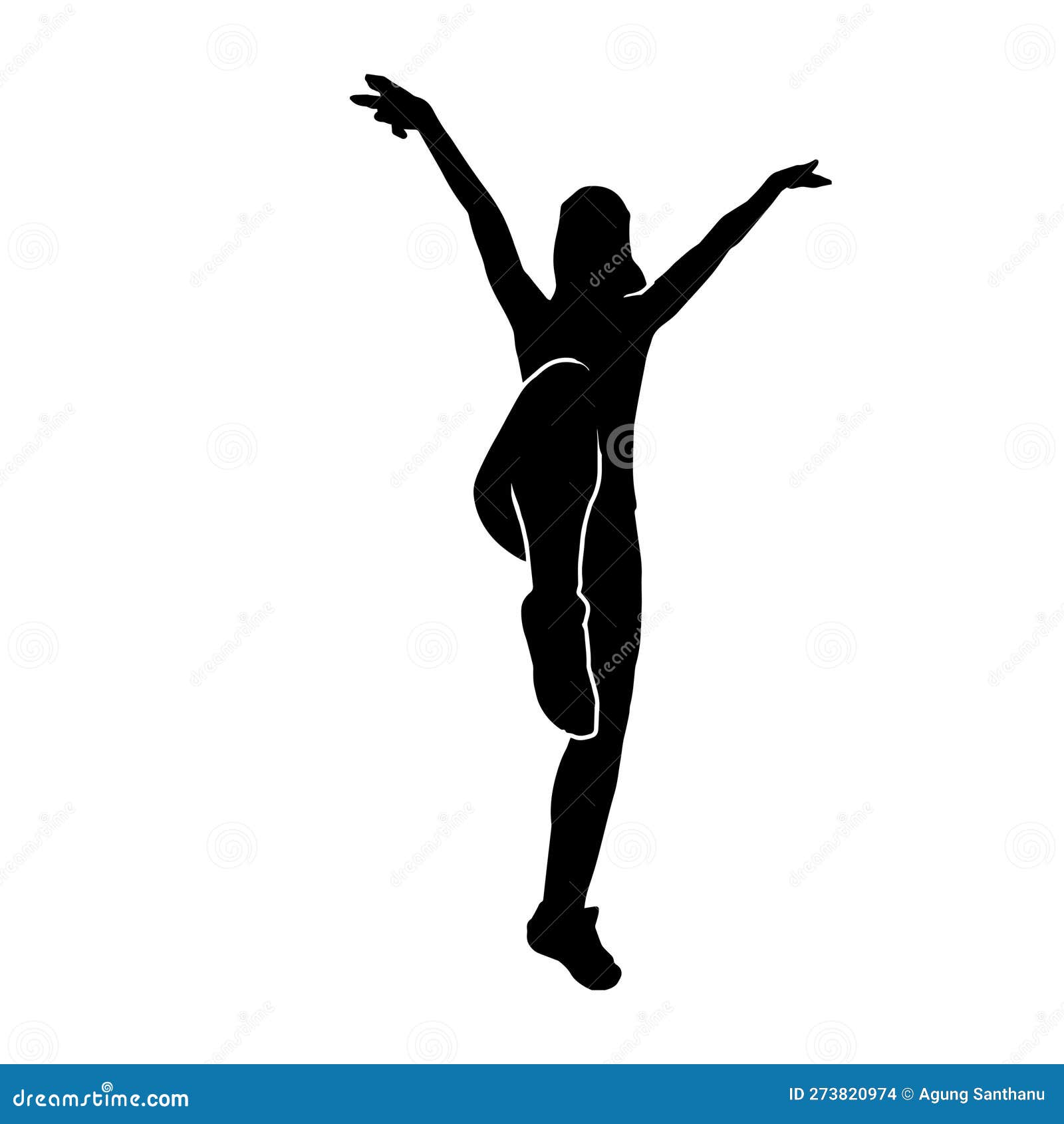 Yoga Dancer Pose Silhouette Illustration of... - Stock Illustration  [99841443] - PIXTA