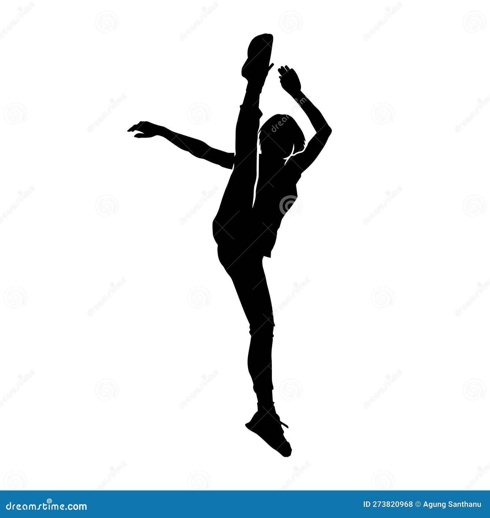 woman standing dance pose silhouette 1 Stock Vector | Adobe Stock