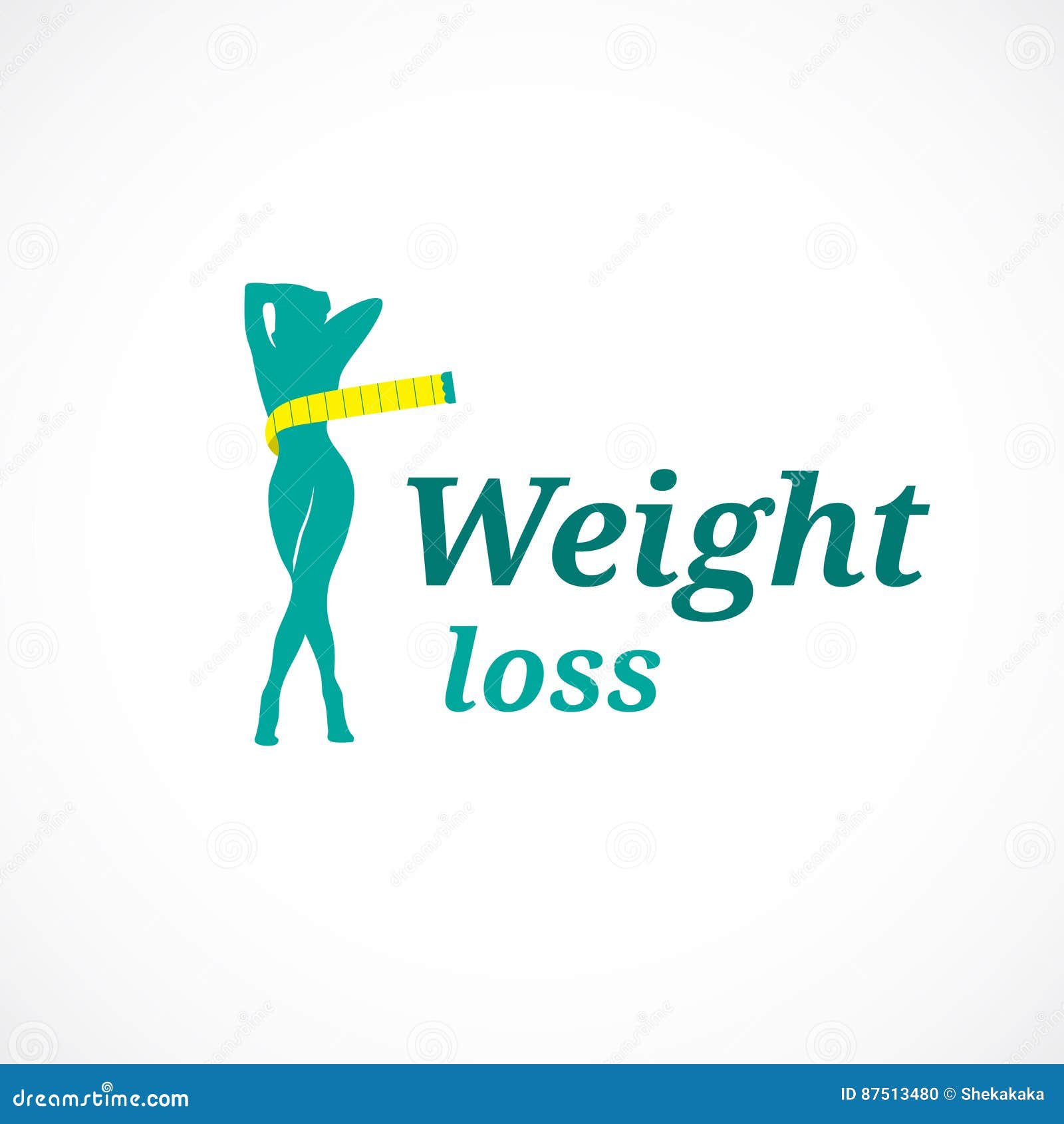 Woman Weight Loss Illustration Cartoon Vector 106196895