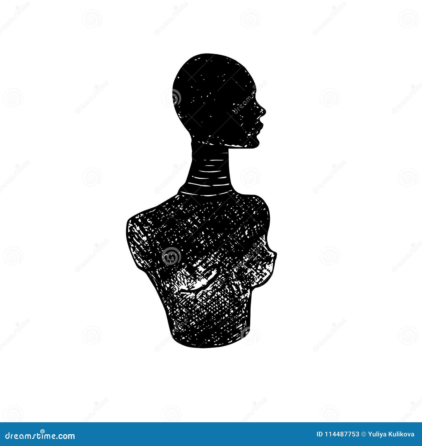 Bare female breast, silhouette, Stock Photo, Picture And Rights