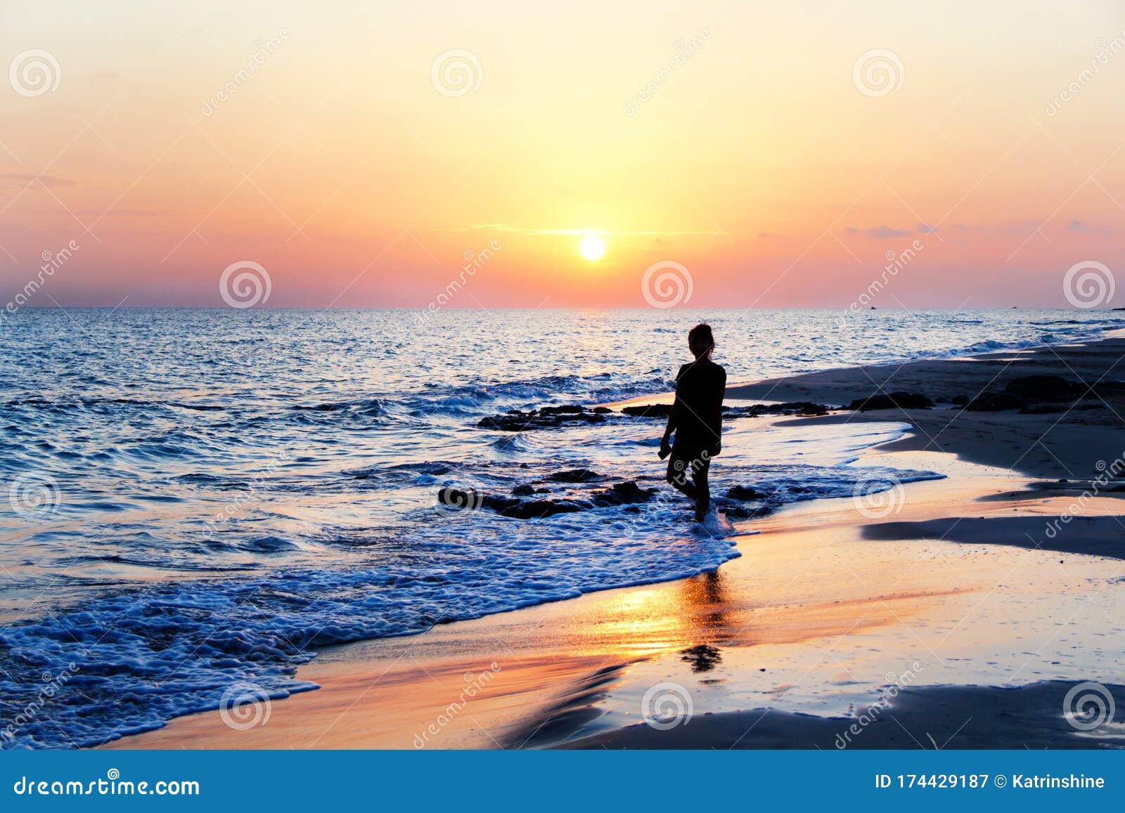 Wallpaper sea, girl, sunset, dog, silhouette images for 
