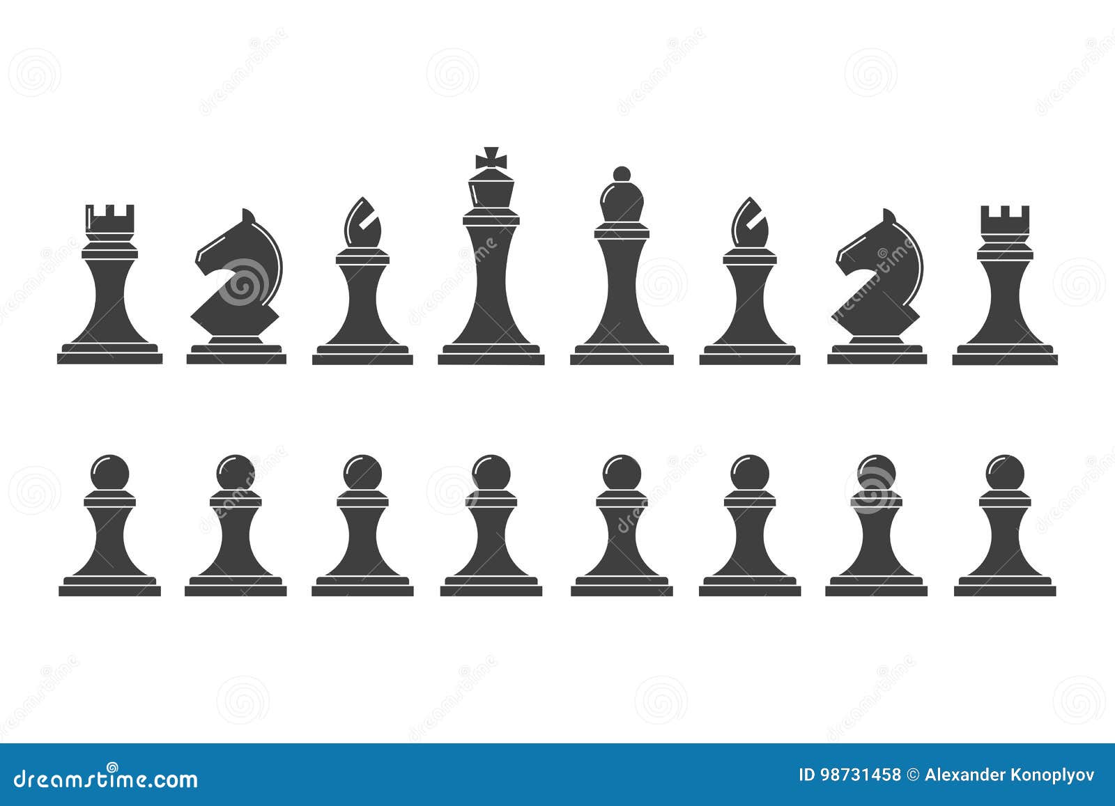 How chess pieces move stock vector. Illustration of game - 20591272