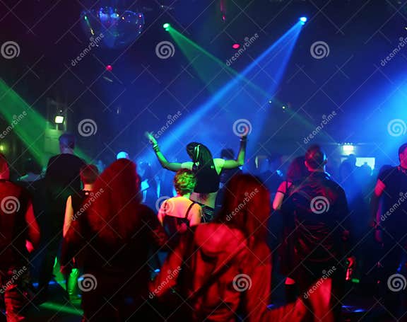 Silhouettes of Dancing Teenagers Stock Photo - Image of gothic ...